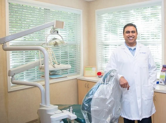 Dr. Manoj Maggan in his Alpharetta, GA office
